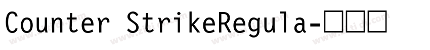 Counter StrikeRegula字体转换